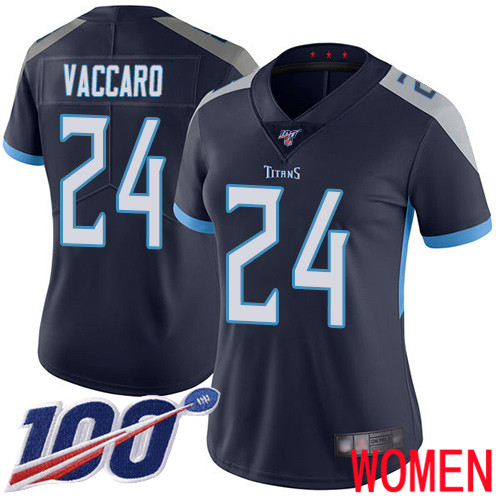 Tennessee Titans Limited Navy Blue Women Kenny Vaccaro Home Jersey NFL Football 24 100th Season Vapor Untouchable